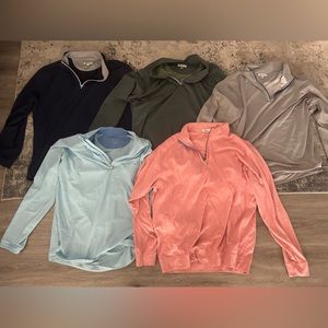 Peter Millar 2XL XXL long sleeve quarter zip bundle. Multi color. Orig: 125/per
